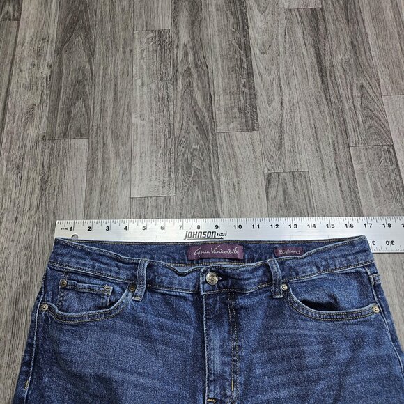 Gloria Vanderbilt Boyfriend Jeans Womens 10 Blue Medium Wash Mid Rise Stretch - Picture 6 of 10
